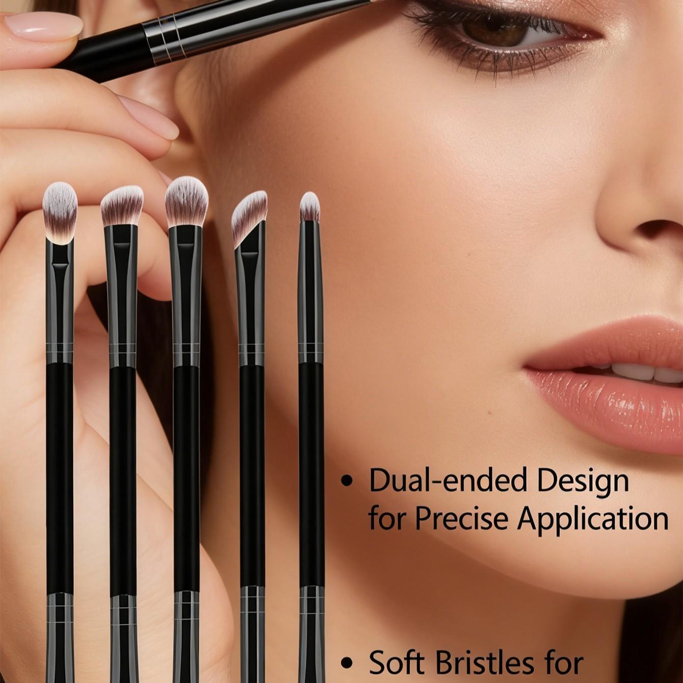 Yzimeng 7-Piece Professional Dual-Ended Makeup Brush Set, Soft Texture, Multi-Functional, Suitable for All Skin Types, Daily & Travel Use, Multifunctional Makeup Brushes, Cosmetic Brush, Soft Cosmetic Brushes