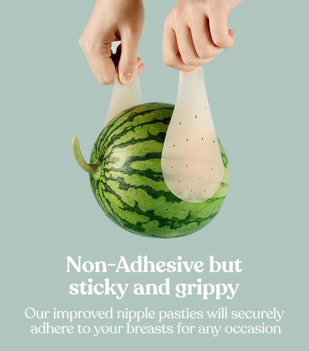 HSIA Breathable Non-Adhesive Reusable Washable Invisible Seamless Silicone Nipple Pasties Breasts Covers