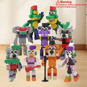 Five Nights Security Room Building Blocks Model Toy Block Figures for Adult, Security Room Fredy Building Set Five Nights Game Toys Merch Suitable for Halloween Birthday Gift Building Block Sets