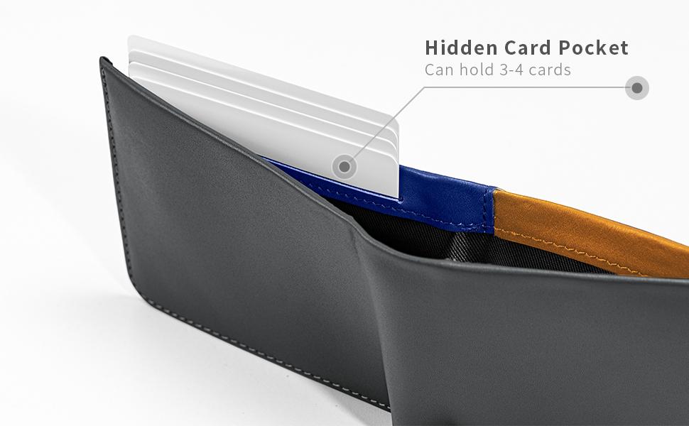 GSOIAX Bi-fold Men's Ultra-thin Cowhide Wallet RFID Blocking with Gift Box