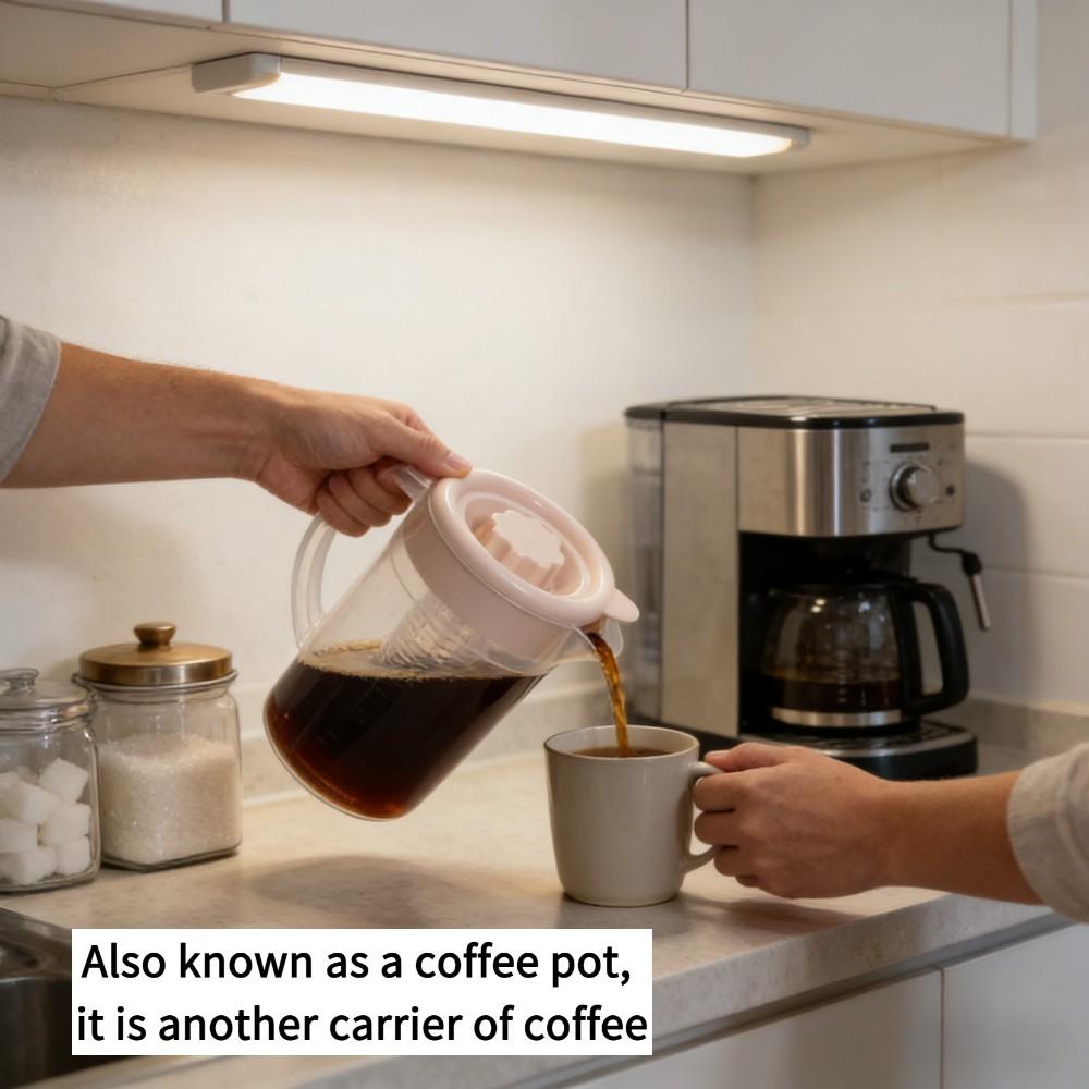 1PC Large Capacity 2000ML Leak-Proof Water Jug with Tea Strainer, Portable Kitchen Refrigerator Bottle, Ideal for Parties and Outdoor Camping