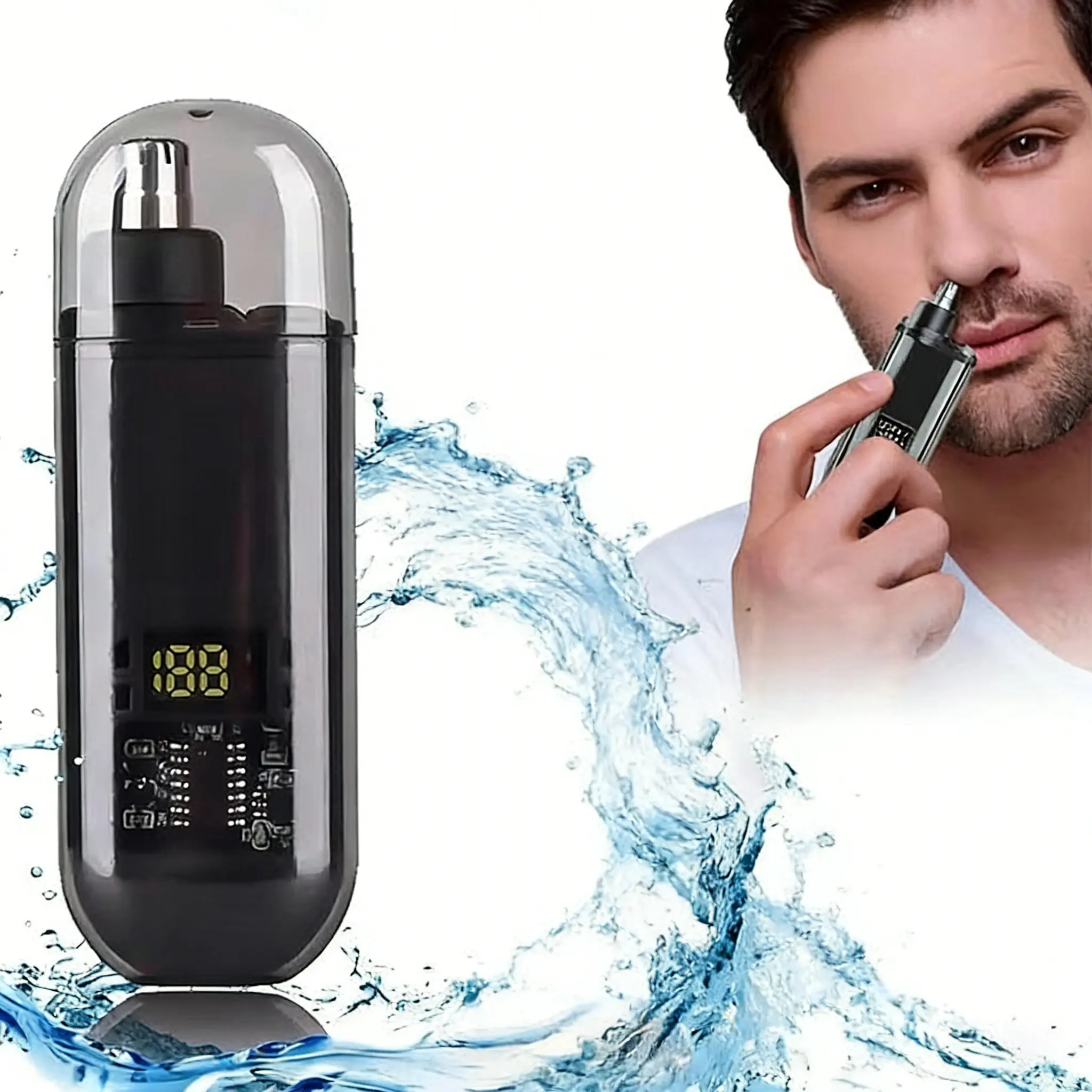 Mini Electric Nose Hair Trimmer, USB Rechargeable, Dual-Edge Blade, Wet/dry Use, Portable Grooming Kit for Men/women, Father’s Day Gift