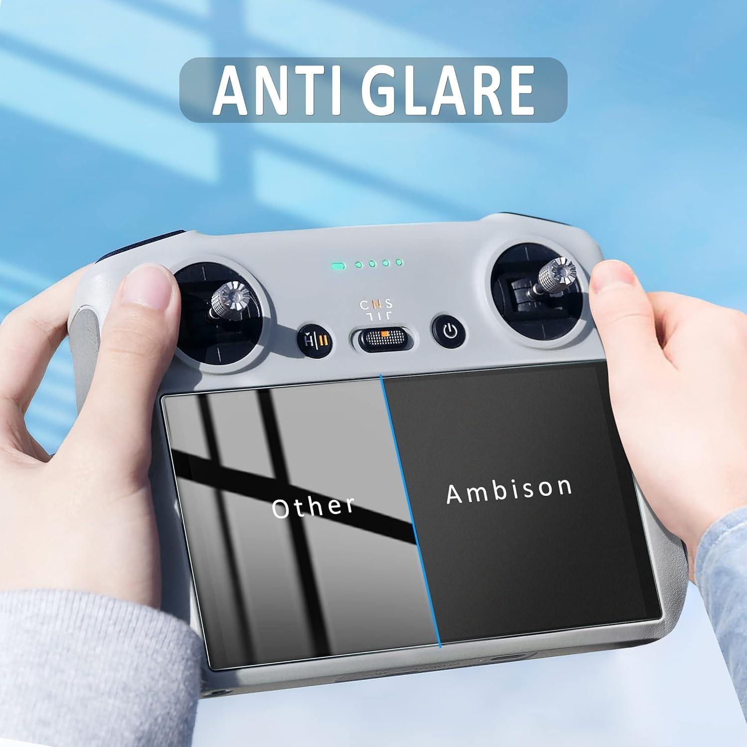 [3-Pack] Dji Mini 4 Pro Matte Glass Screen Protector, Anti-Glare, HD Clear, Compatible with Dji Mini 4/3 Pro, Mavic 3 Pro, Air 3, Air 2s RC