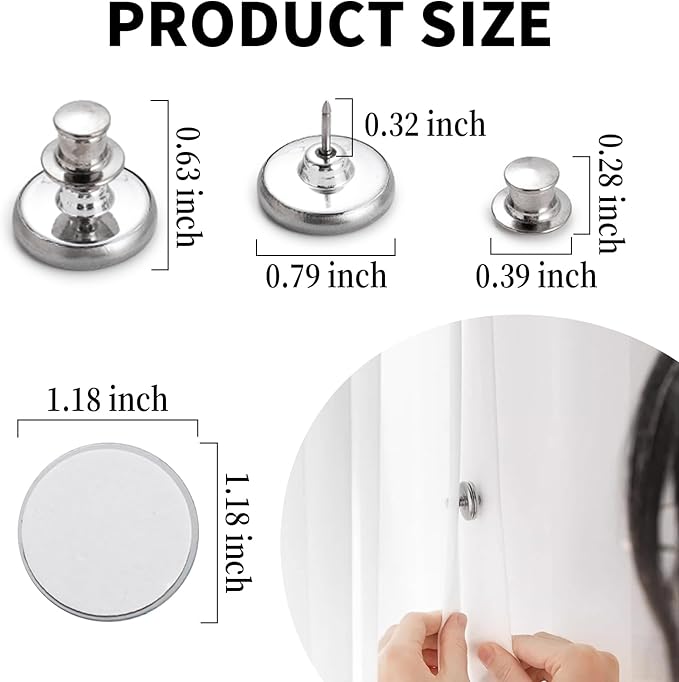 20 Counts Curtain Magnets Closure, Magnetic Curtain Clips, Magnetic Suction Closure Curtain Magnets Stop Light Infiltration Keep Curtain Closed for Home Bedroom Office Draperies 20 Counts Curtain Magnets Closure, Magnetic Curtain Clips, Magnetic Suction Closure Curtain Magnets Stop Light Infiltration Keep Curtain Closed for Home Bedroom Office Draperies