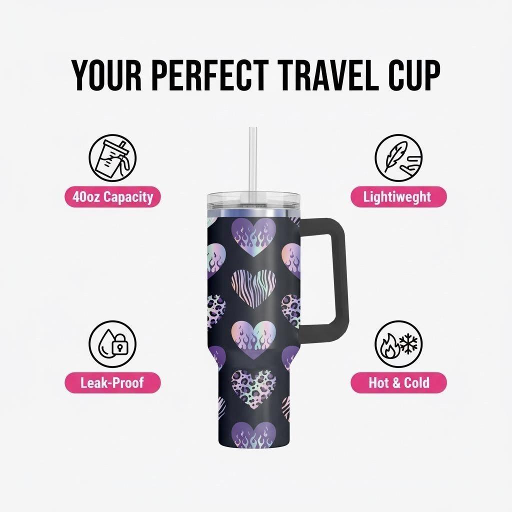 40oz Large Capacity Car Water Bottle with Handle, Portable and Convenient, Includes Straw, Keeps Cold for 12 Hours, Travel Mug, Coffee Cup,water bottle, Insulated Travel Drinkware 40oz Large Capacity Car Water Bottle with Handle, Portable and Convenient, Includes Straw, Keeps Cold for 12 Hours, Travel Mug, Coffee Cup,water bottle, Insulated Travel Drinkware