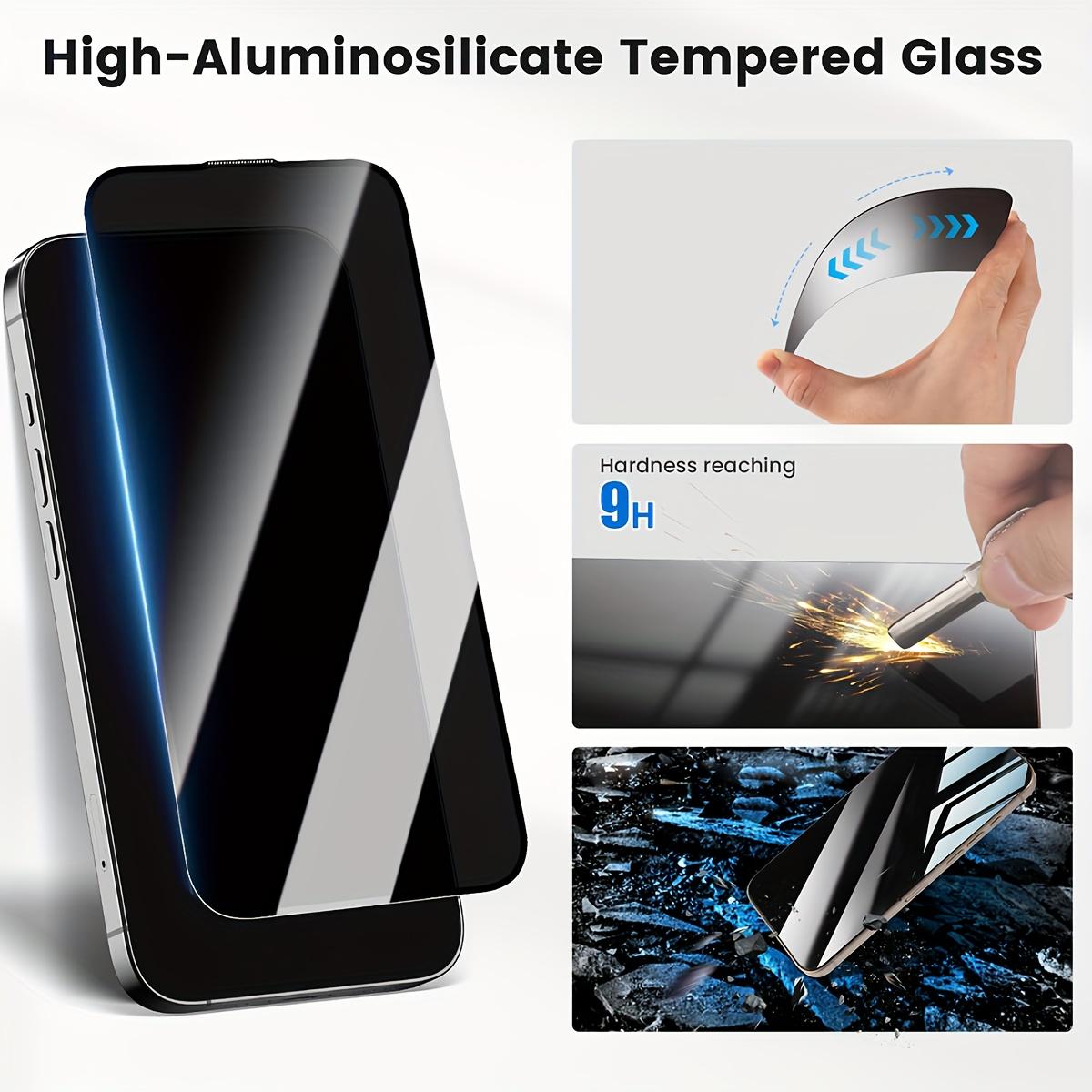 2pcs 4-way 360° Privacy Screen Protector for iPhone 17 Air/17/16/15/14/13/12/11/Pro Max/Pro/Plus/Mini/16e/XR/X/XS/XS MAX,Full Coverage Anti-Spy Protection,Scratch-Resistant,Anti-Fingerprint,Compatible with dynamic islands,Easy to Install,Case-Friendly