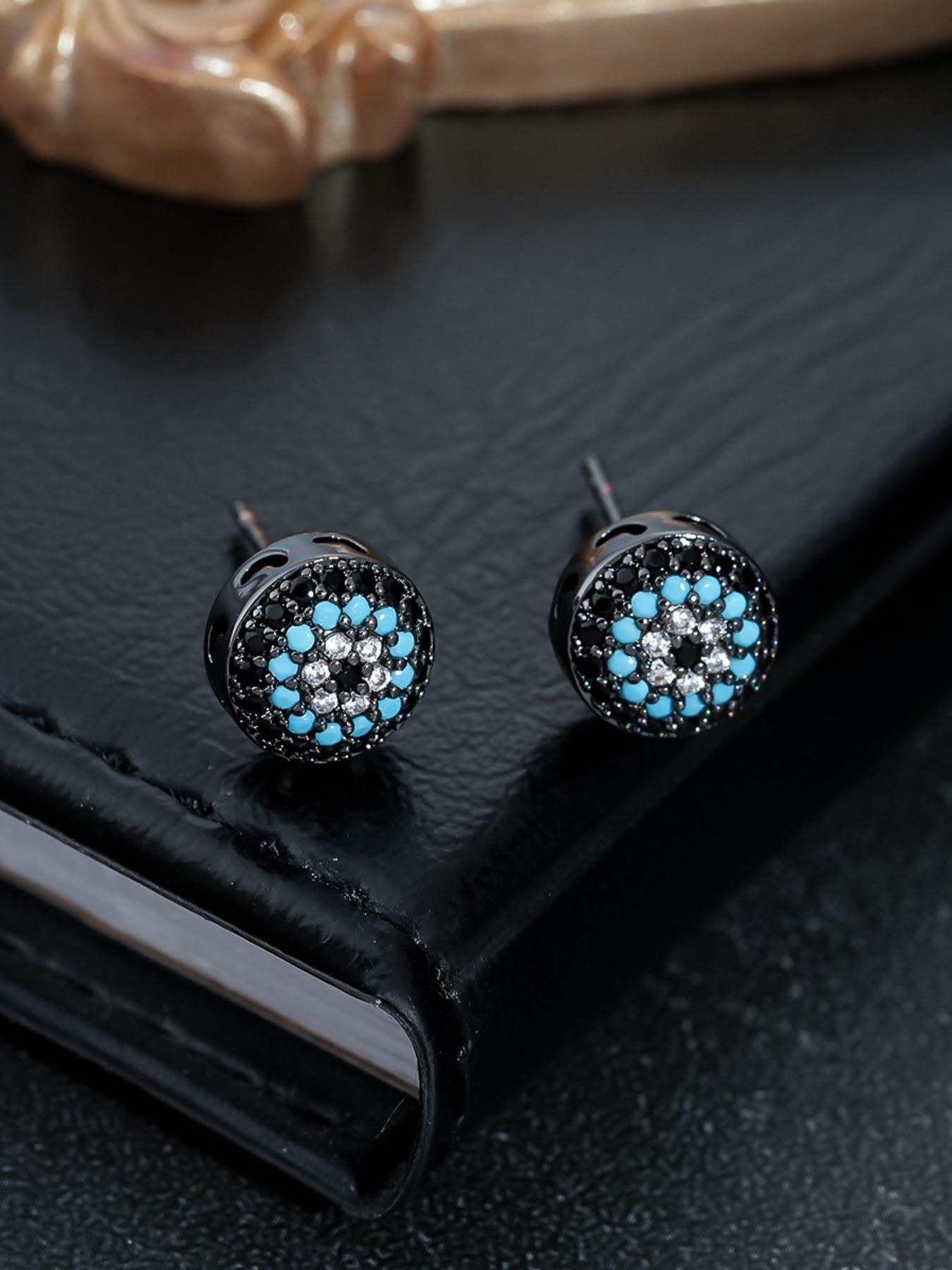 Men's Hip Hop Earrings, Three-Color Design, Unique Fashion Accessory, Versatile Daily Wear Jewelry, High-Quality Ear Studs, Trendy Jewellery Accessories