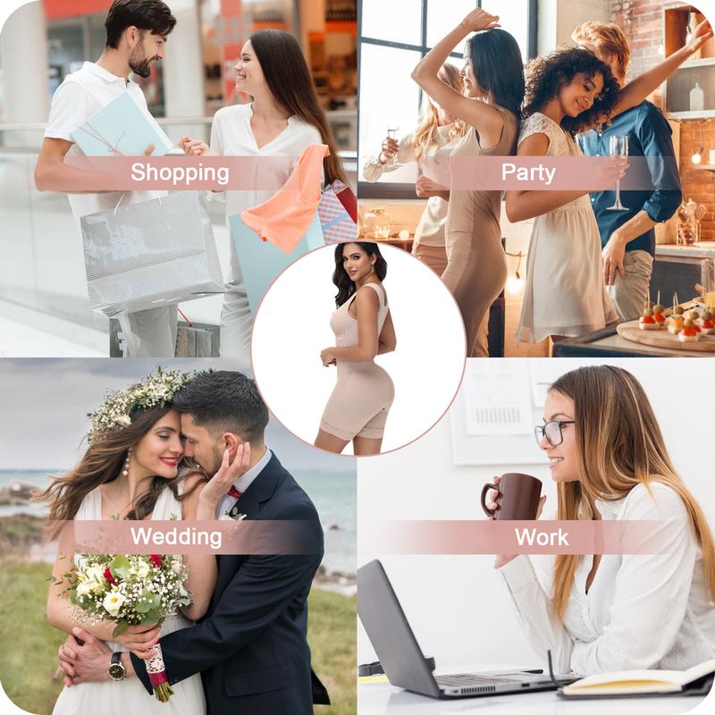 SHAPSHE Shapewear for Women Tummy Control Fajas Colombianas Compression Garment Butt Lifter Body Shaper Bodysuit