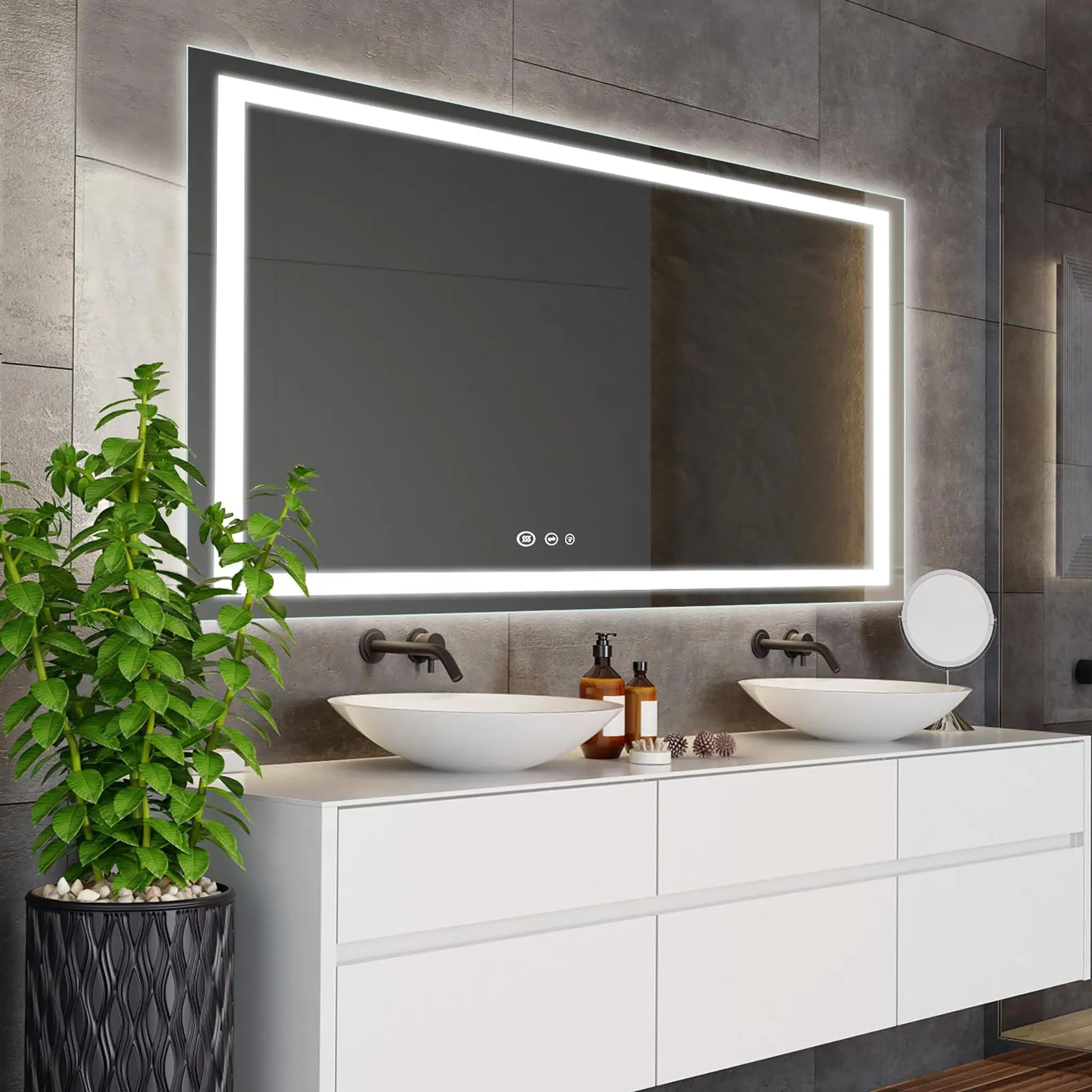 GARVEE 60" x 30" LED Bathroom Mirror with Lights