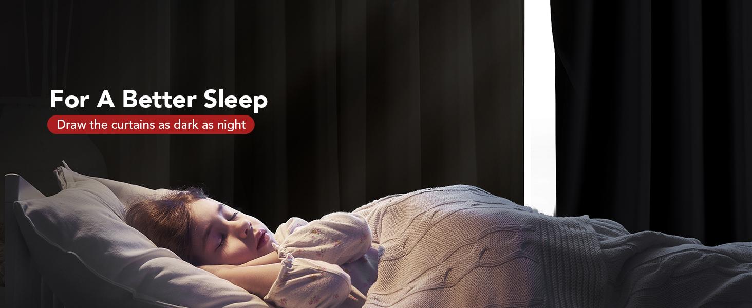 Deconovo Blackout Curtain (1 Panel) – Solid Drapes for Living Room, Bedroom, Sliding Doors, Home Theater & Office - Divider Curtain