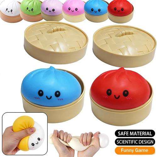 Expressive Big Dumpling Squishy - Blind Box, Mysecret Bun Fidget Toy, Soft TPR Material, Stress Relief, Unboxing Surprise, Random Style per Pack, suitable for children to exchange gifts,National Children's Day Gifts