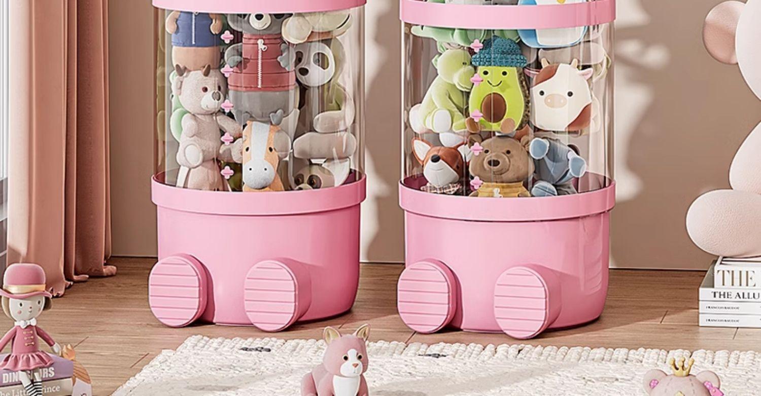 Miniature Figure Display Box Storage Box, Transparent Storage Rack for Small Collectibles and Plush Characters with Stackable Design