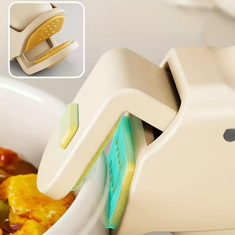 Heat Resistant Bowl Clip, Non-Slip Kitchen Bowl Grabber, Anti-Scald Steaming Dish Holder, Safe Hand Protector, Must-Have Cooking Tool