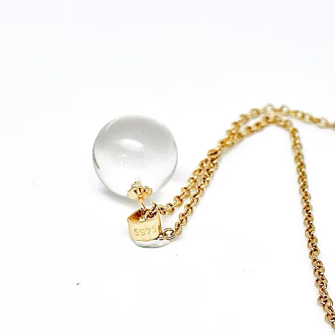 Natural Clear Quartz S925,  More Jewelry in Live Room, Sterling Sliver 925 Clear Quartz Necklace, Clear Quartz Gift, Natural Crystal Necklace,  Crystal Jewelry for Women