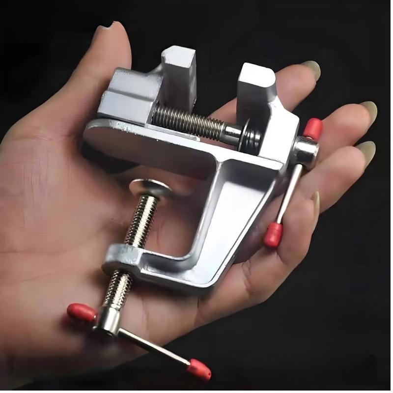 1 household universal mini fixed workbench, Home, multifunctional alloy pliers, mini adjustable desktop fixture, Desk Mount Clamp, suitable for jewelry, electronic products, manual tools, no need for electricity, holiday gifts