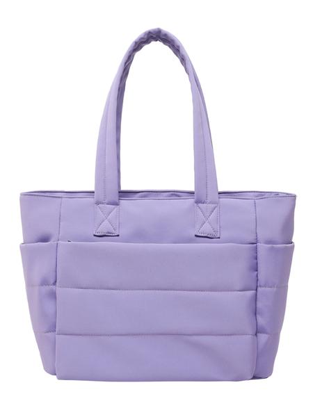 26 Valentine's Day Women's Solid Color Quilted Tote Bag, Lightweight Puffer Design Shoulder Bag for Travel & Work & Beach, Casual Trendy Versatile High-quality Daily Commuting Bag