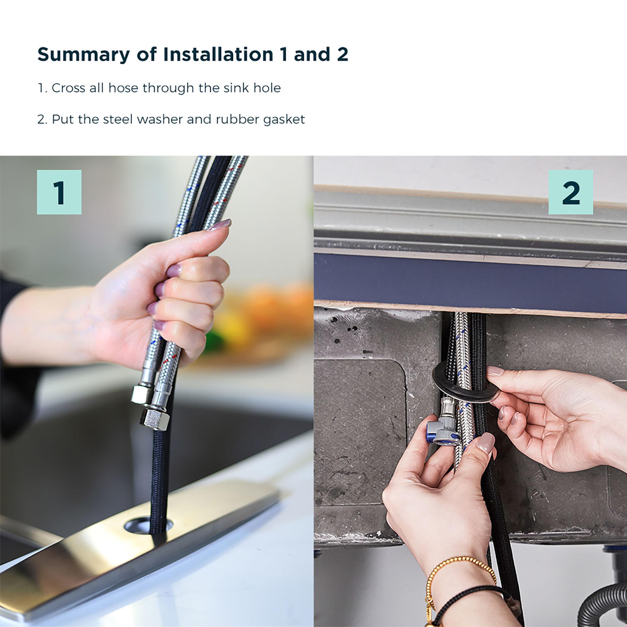 FORIOUS Kitchen Faucet with Pull Down Sprayer 2 Modes Single Handle High Arc Stainless Steel Kitchen Sink Faucet for Farmhouse RV Laundry Utility Room FORIOUS Kitchen Faucet with Pull Down Sprayer 2 Modes Single Handle High Arc Stainless Steel Kitchen Sink Faucet for Farmhouse RV Laundry Utility Room