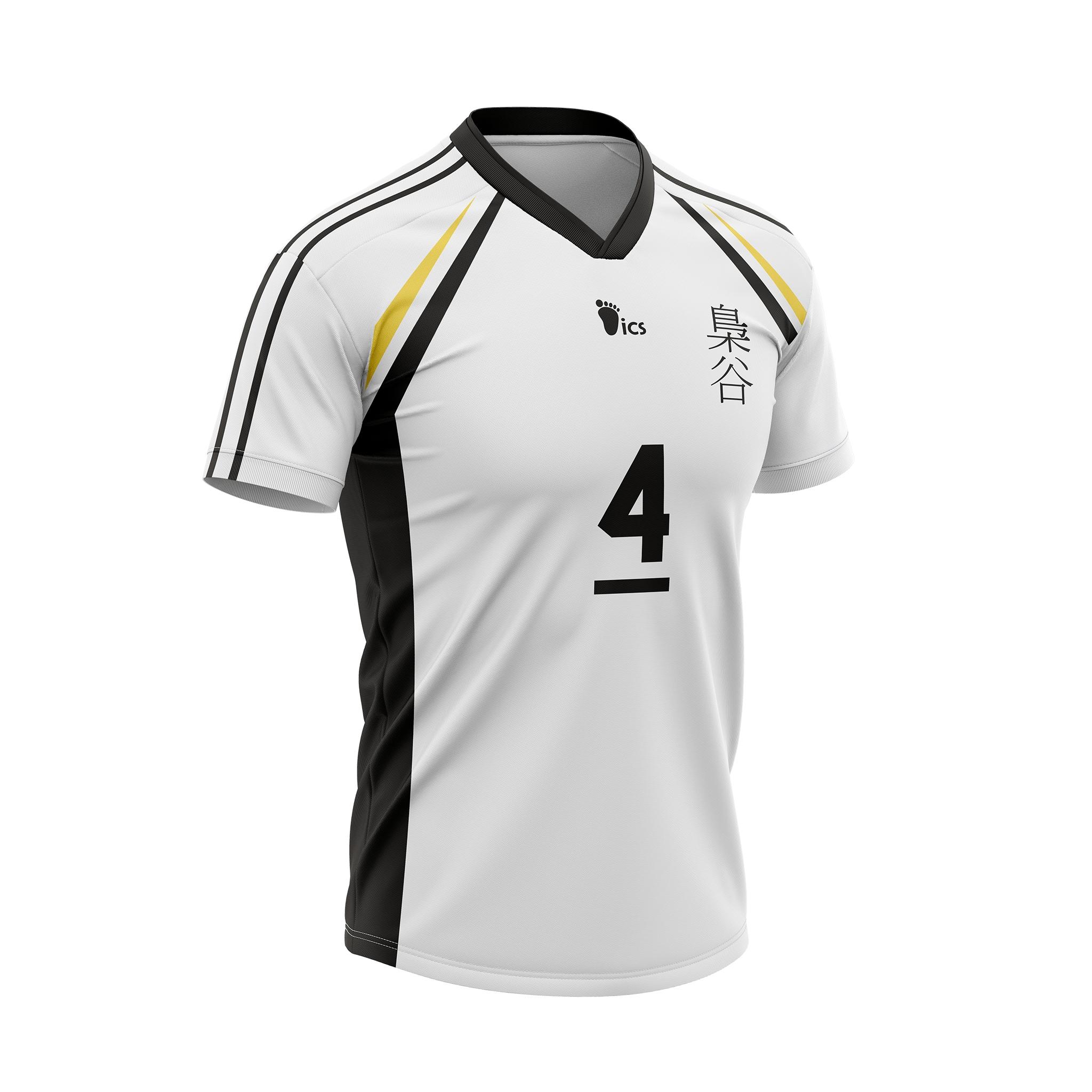 2026 New Bandai Japanese Anime  Haikyuu!! Fukurodani Academy Bokuto Kotaro #4 Volleyball Jersey  White Black Anime Cosplay