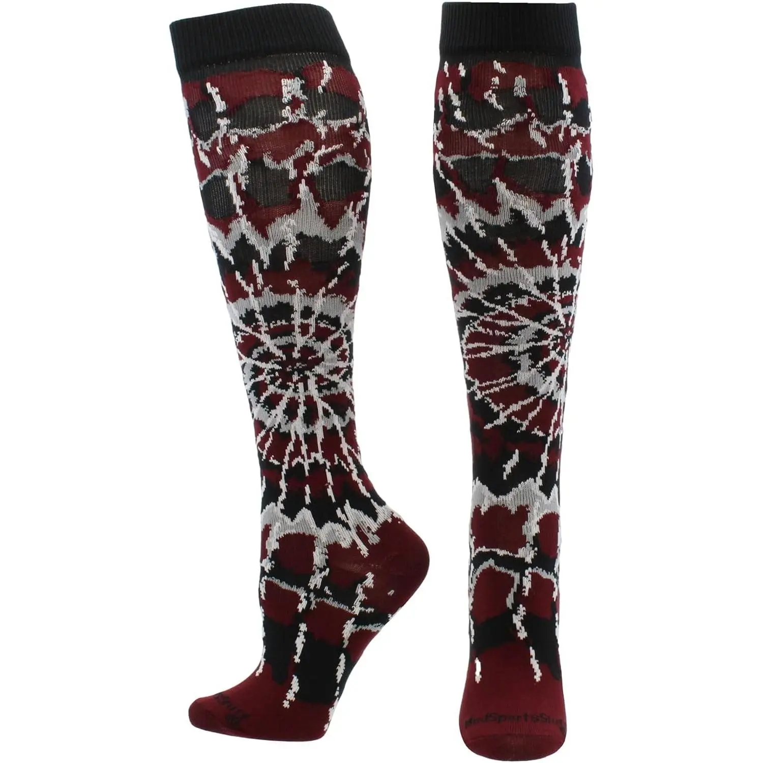Maroon/Black/White