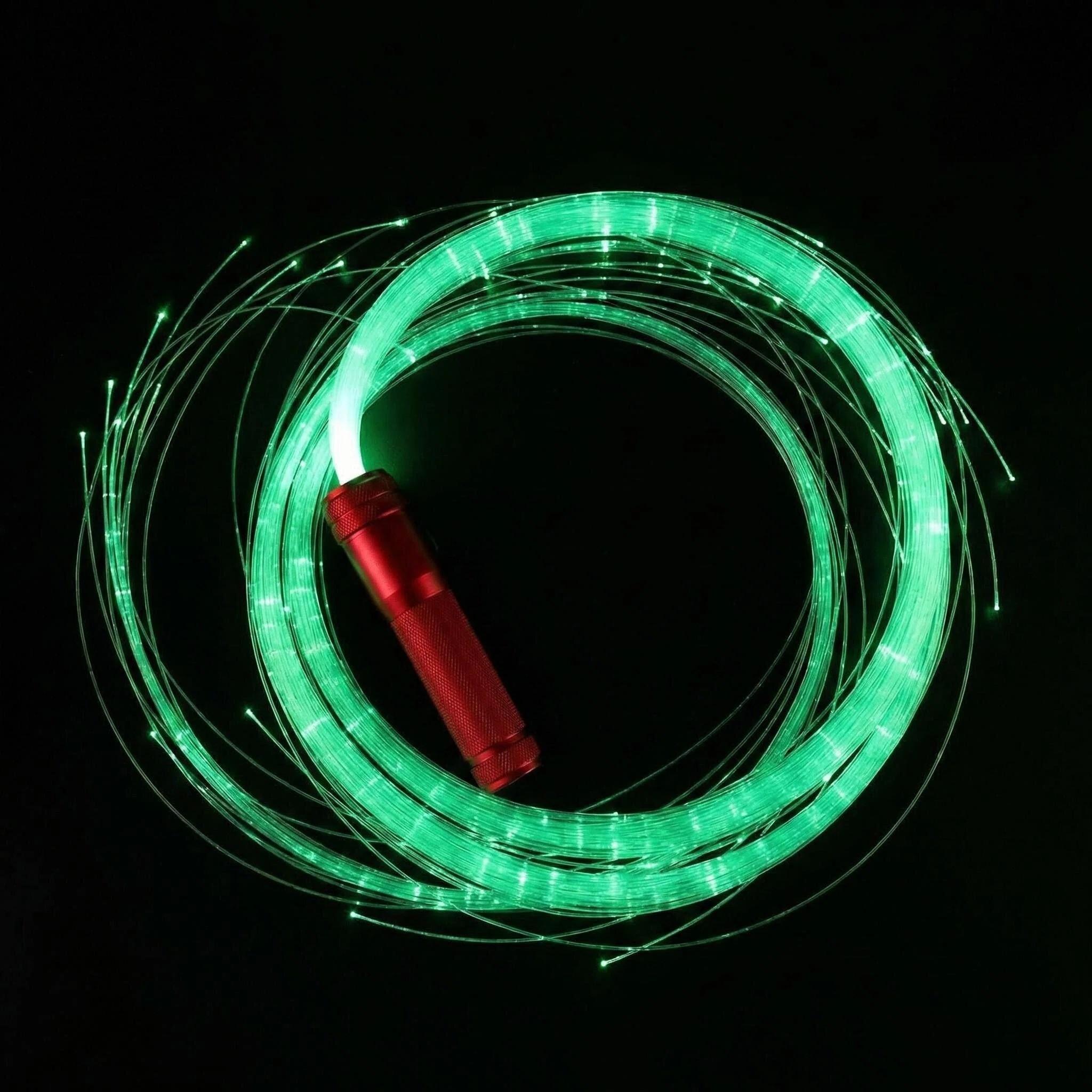 Fiber Optic LED Light Whip, Interactive Atmosphere for Dance Performances, Flashing Rainbow Fiber Optic Whip, Perfect for Shows and Events