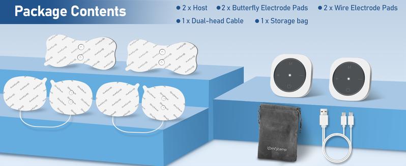 Wireless TENS unit with 2 Wireless Host, Control at the Touch of a Button and App with 30 Programmes, 20 Intensity Levels, Massage Device, Muscle Stimulator with 4