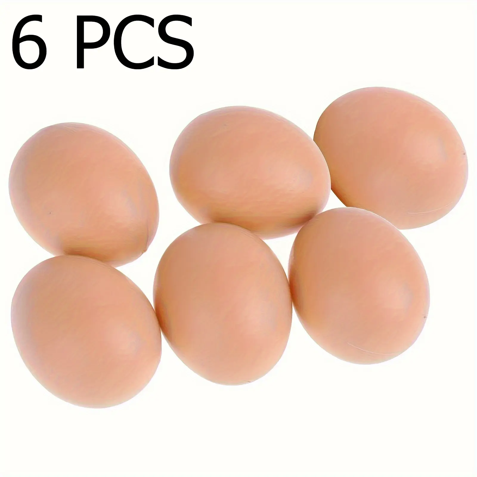 Pack of 6 small Mini artificial eggs for chicken coop decoration and farm animal supplies, cage decoration, nesting guide, egg decoration