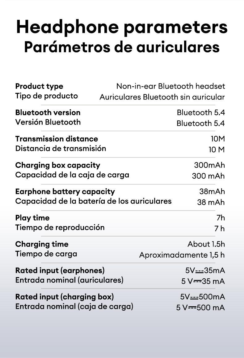 HYUNDAI OpenAir Ultra  Intelligent Earphones, Full-Color Touch Display Bluetooth Earbuds ，Dynamic Stereo Sound Earbuds with ENC Call Noise Canceling Mic