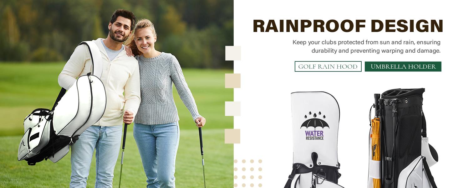 UNIHIMAL Golf Stand Bag with 7 Way Top Dividers, Lightweight Golf Bags for Men Women with Multiple Pockets, Dual Straps