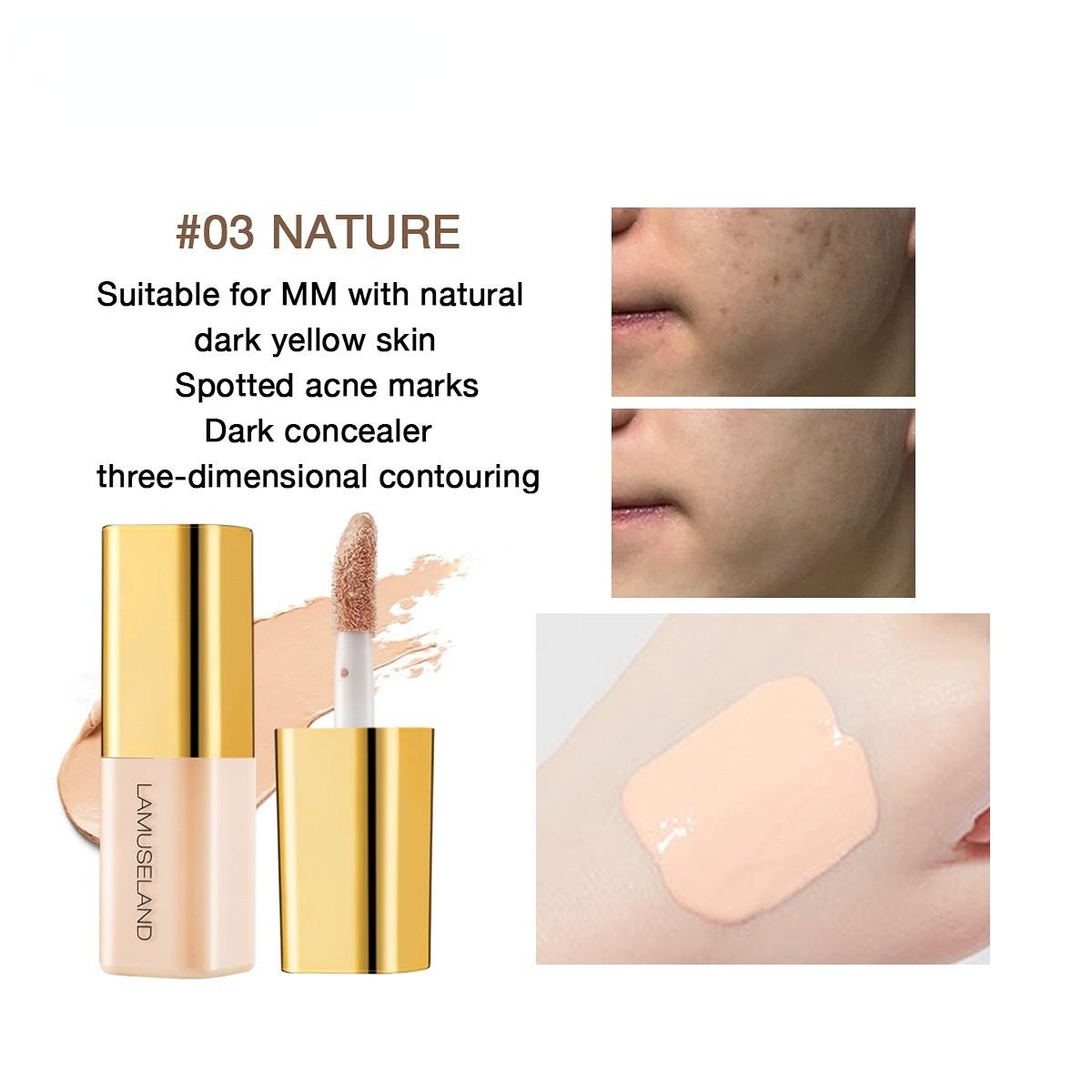 4-piece mini concealer liquid set, highlighting and contouring liquid, multi-color facial three-dimensional concealer liquid shadows, moisturizing texture, long-lasting and smooth, covers tear troughs, dark circles, and acne marks, suitable for beginners