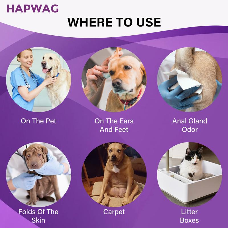 HAPWAG Pet Odor Eliminator Spray – Non-Toxic, Cedar Scent, Safe For Pets & Kids (8oz)