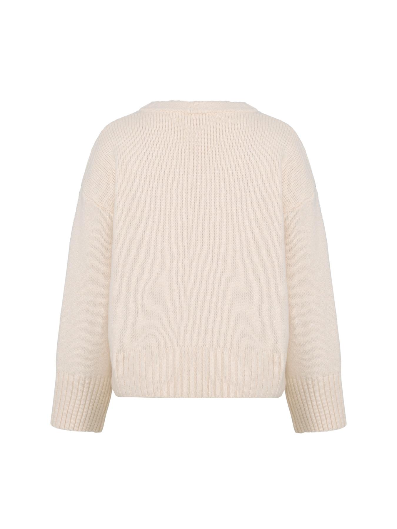 Women's Fall Winter Solid Color Round Neck Long Sleeve Casual Loose Knit Pullover Sweater, Simple Knitted Woolen Top Knitwear