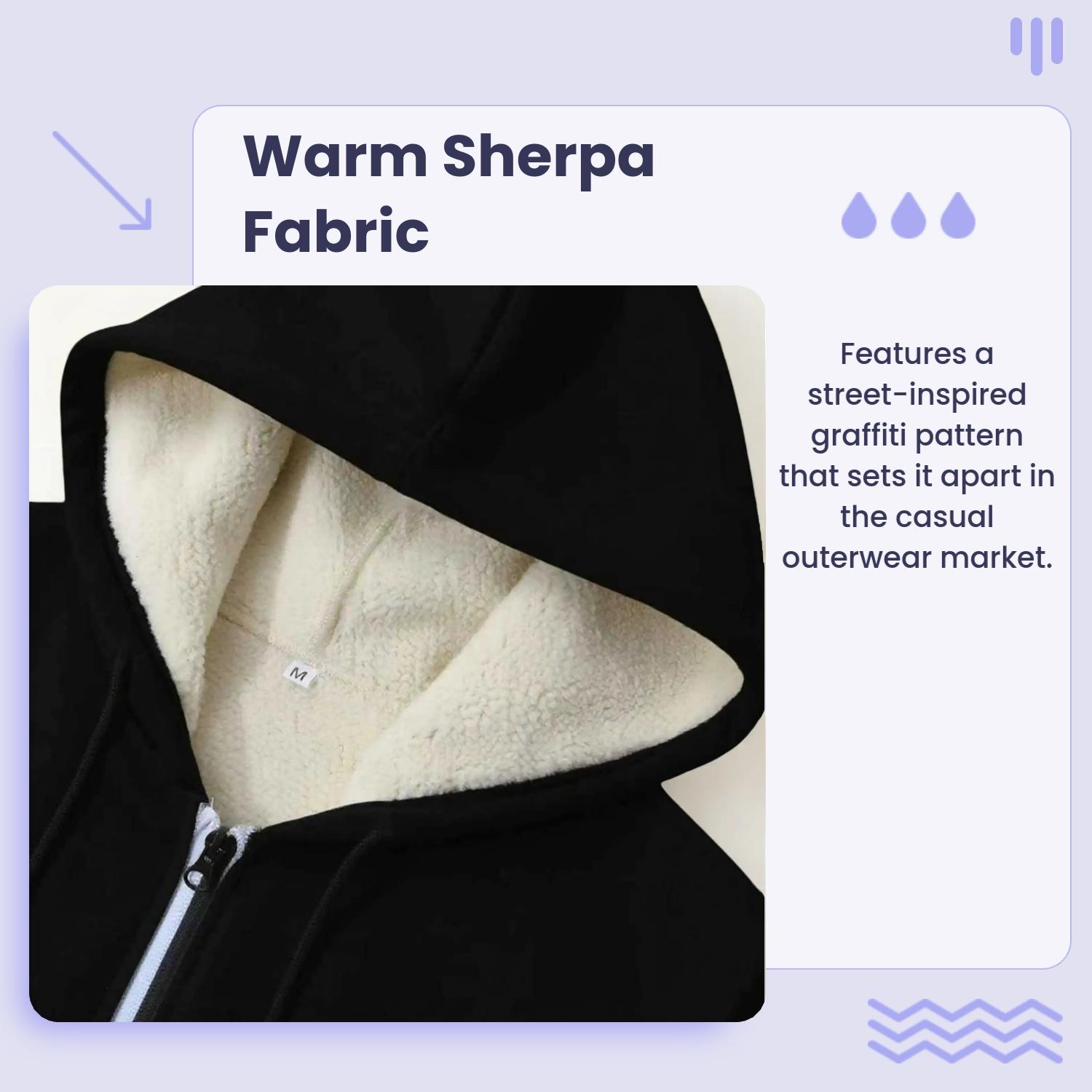 ❄️Winter Faith Armor: FAITH OVER FEAR Sherpa Hoodie Jacket | 1/COUNT + Cross Print🔥Crush Cold & Doubt – TikTok’s Hottest Spiritual Flex💥