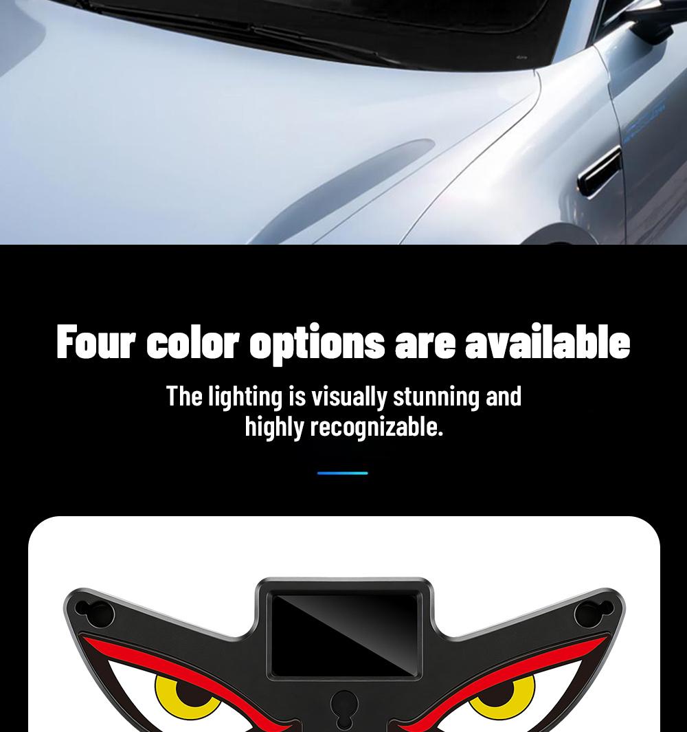 Car Rear Window LED Dynamic Display Light, Vampire Devil Eye Emoji Panel, Auto Decorative Light