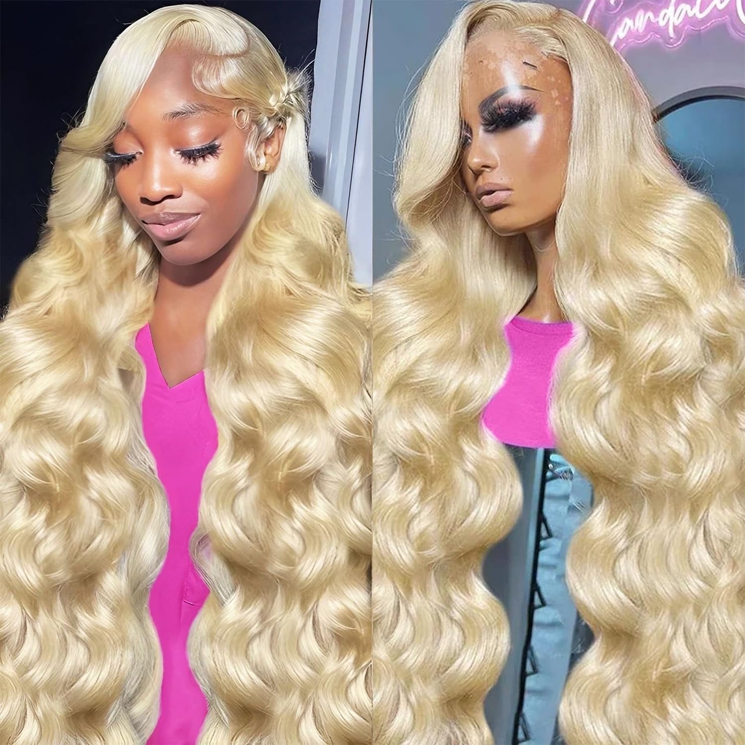 Tiwugi hair store Body Wave Lace Front Wigs Human Hair Pre Plucked 13x4 HD Lace Front Wigs Human Hair 180% Density Body Wave Glueless Frontal Wigs Human Hair for Women Natural Black 99J Burgundy 4/27 Highlight Ombre Chocolate Brown 613