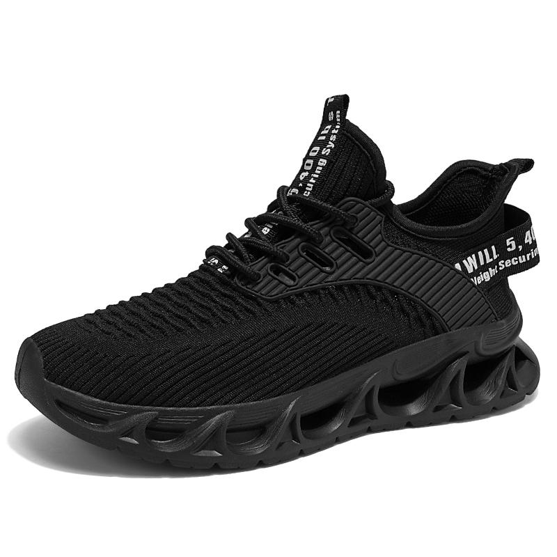 Men's Fashion Breathable Textile Anti-Slip Comfortable Thick Sole Soft Casual Outdoor Sports Shoes, Lightweight Easy Wear No Load