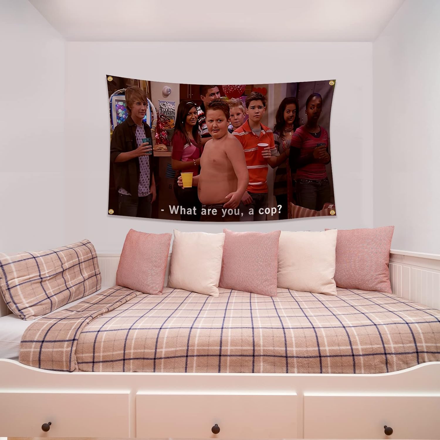 Gibby What Are You, a Cop? Flag, 3x5 Feet Decorative Banner, Ideal for Indoor & Outdoor Use, University dormitory party funny tapestry, Perfect for Party Decoration