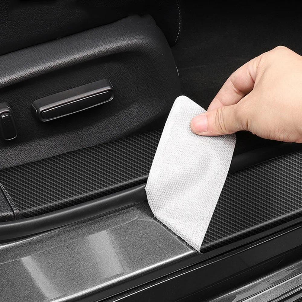 Car Door Sill Carbon Fiber Sticker Threshold Side Anti Scratch Tape Waterproof Decal for Suzuki Grand Vitara