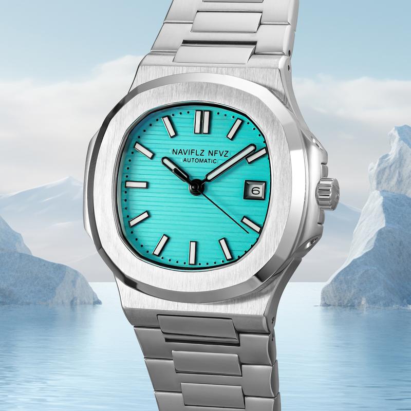 NAVIFLZ NFVZ High Quality Top Luxury Man Watch Sports Waterproof Luminous Date Men Wristwatch Square Dial Automatic Mechanical