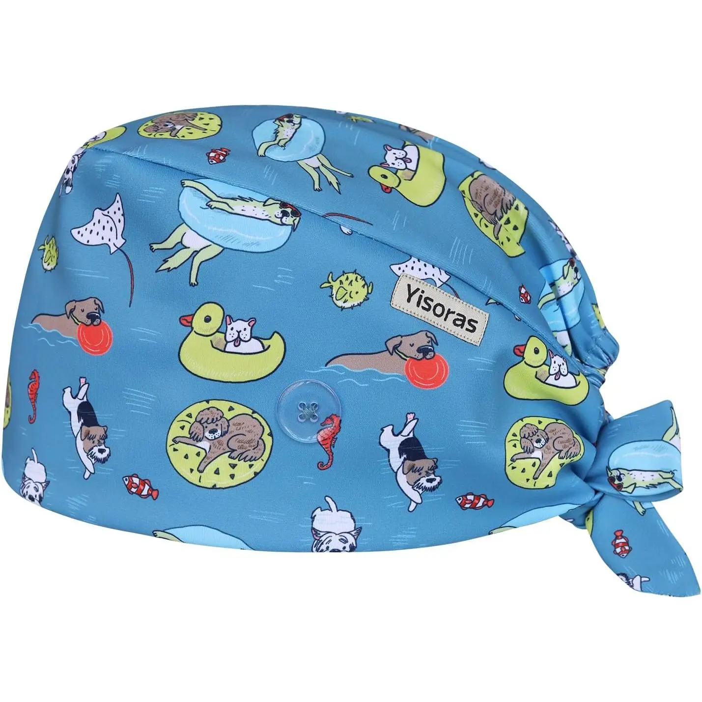 Unisex Adjustable Cap with Button Closure, Sweat Band & Breathable Fabric, Surgical Scrub Cap for Medical Professionals (Doctors, Nurses), Medical Use