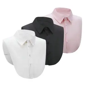 3pcs Multifunctional Professional Style Shirt with Fake Collar,Square Collar,Fake Collar,Suitable for Pairing with Formal Cloths