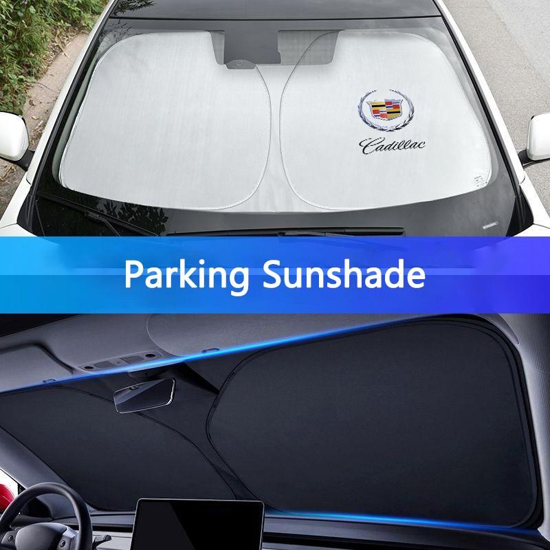 Folding Car Windshield Sun Shade Cover Visor, UV Protection for Cadillac Escalade Gt4 Xt4 Ats Xt5 Cts Xts Rs, 1pc Accessory