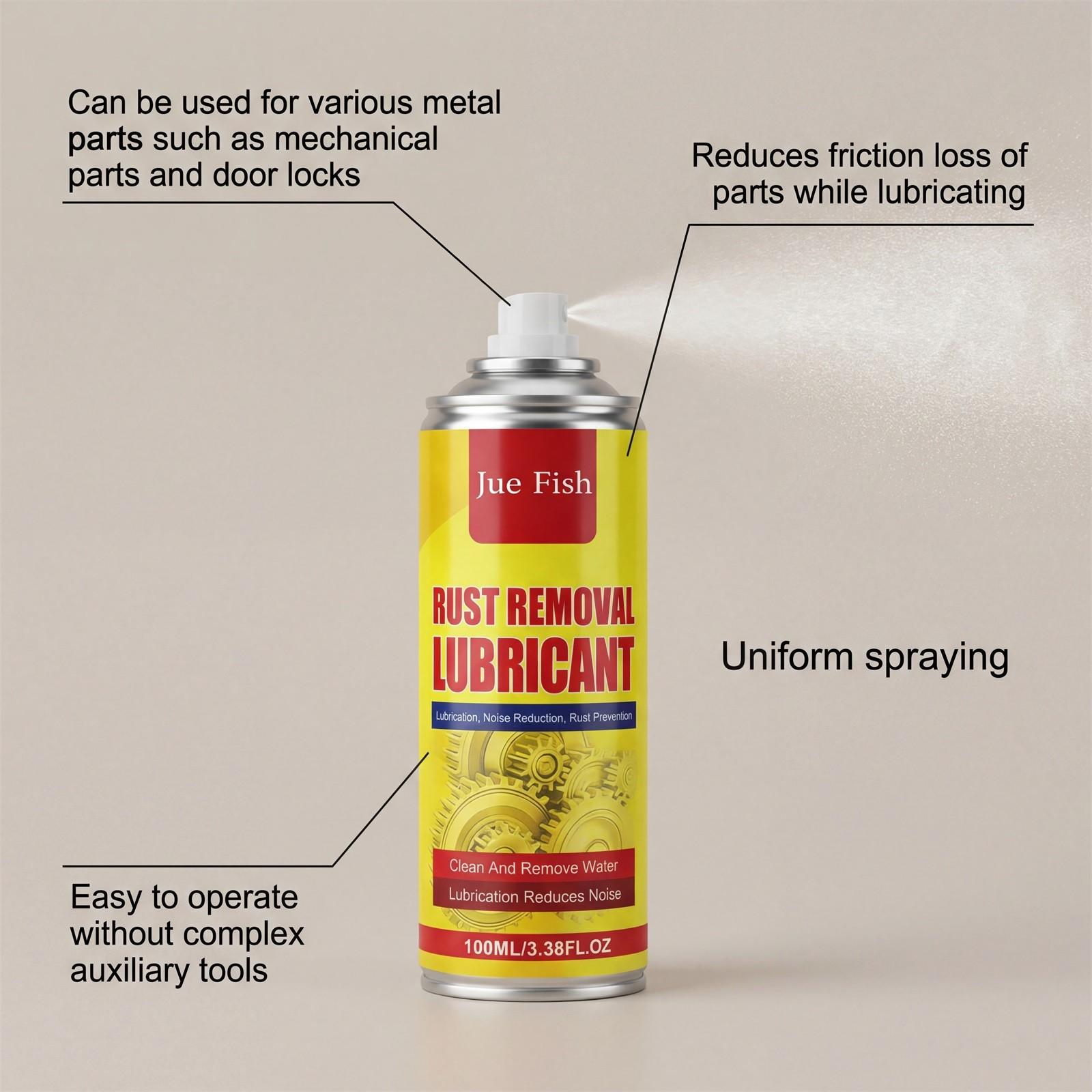Home Rust Remover Spray (100ML), Gentle Cleaning for Machine Parts,Metal Rust Removal, Long-Lasting Lubrication, Brightening Renovation, Multi-Purpose Spray