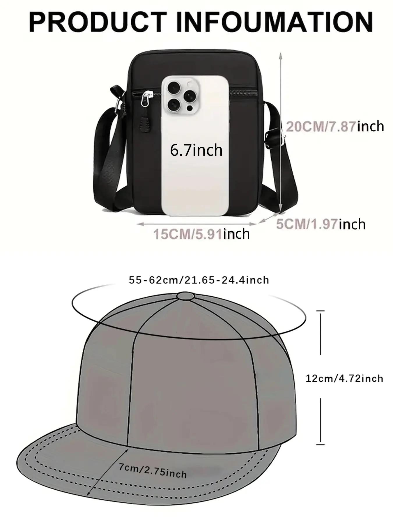 Jesus Cross Pattern Baseball Hat with Cross and Shoulder Bag Set, Adjustable Street Fashion, Unisex, All Seasons, Perfect for Daily Wear and Gifts