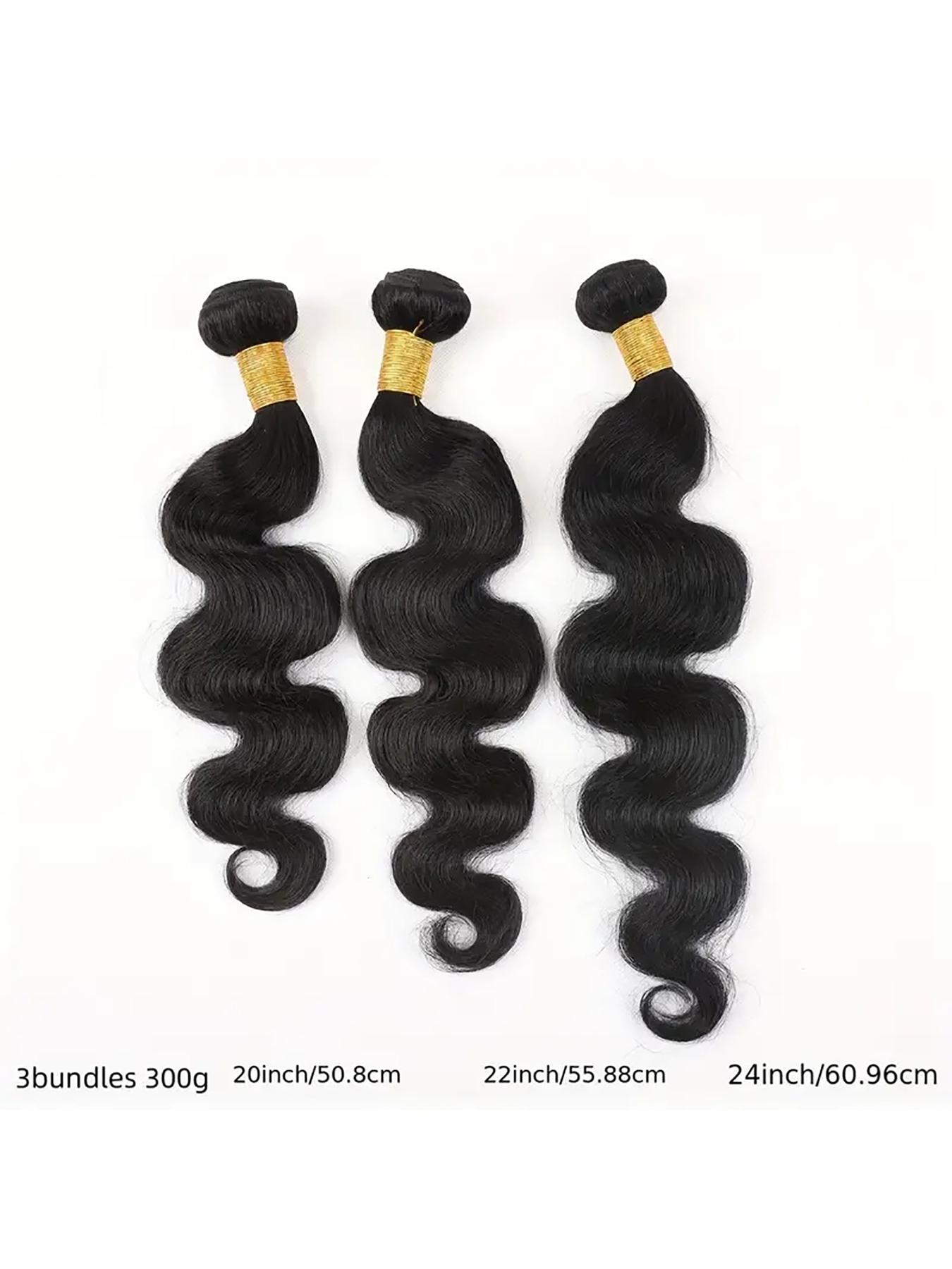 12A Human Hair Bundles Body Wave Bundles Human Hair 100% Unprocessed Brazilian Virgin Hair Body Wave 3 Bundles Deals Real Human Hair Extensions For  Women Natural Black