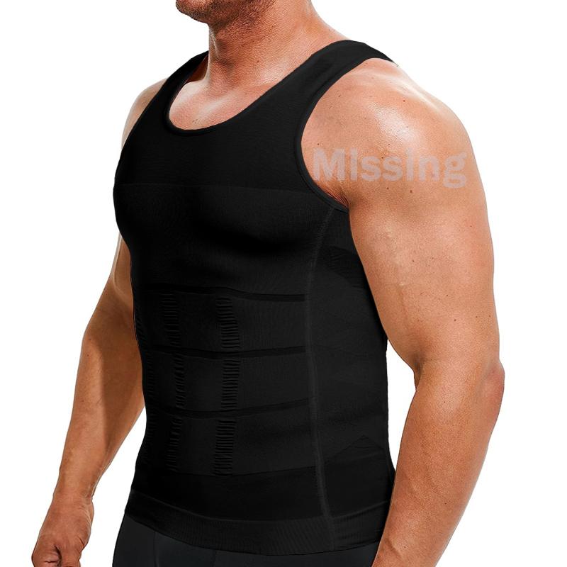 CATTIBOR 1/2/3/4 Pack Men Round Neck Compression Tank Top,Men Shaping Vest,Men Sleeveless Shirt Shapewear,Men GYM Workout  Fitness Shirts Tank Tops Shirts Menswear & Underwear,Men's Underwear For All Seasons