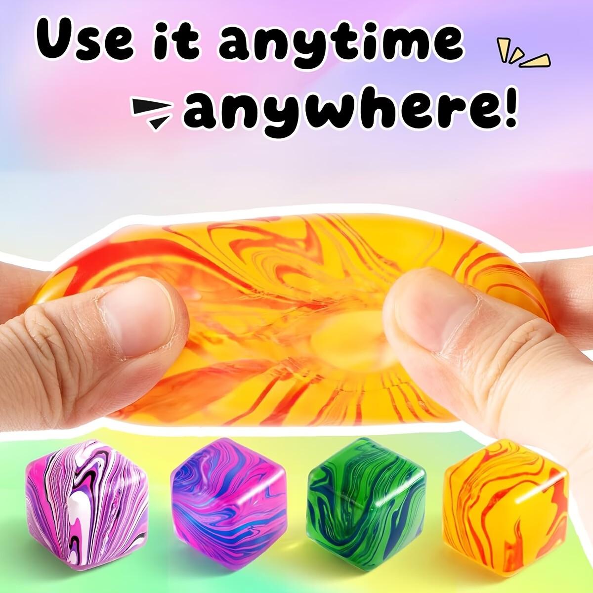 1/4pcs Squishy Fidget Toys Stress Cube Bulk, Slow Rising Stress Balls for Kids, Sensory Fidget Toys, Classroom Prizes, Party Favors