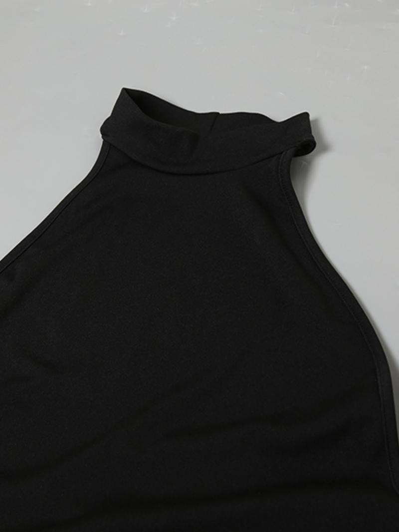 Elegant Fall New Women's Sexy Backless Ruched Colorblock Bodycon Dress, Sleeveless Slim-Fitting Casual Fashion Elegant Draped Style for All Seasons