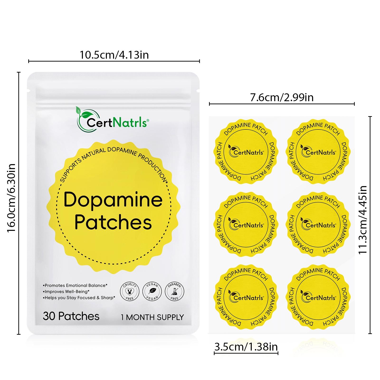 Dopamine Patch Set, Emotion Balance & Focus Booster Patches, Emotion Balancing, Wearable Health Care for All Ages, Office & Sports Use, 30 Sheets Per Pack