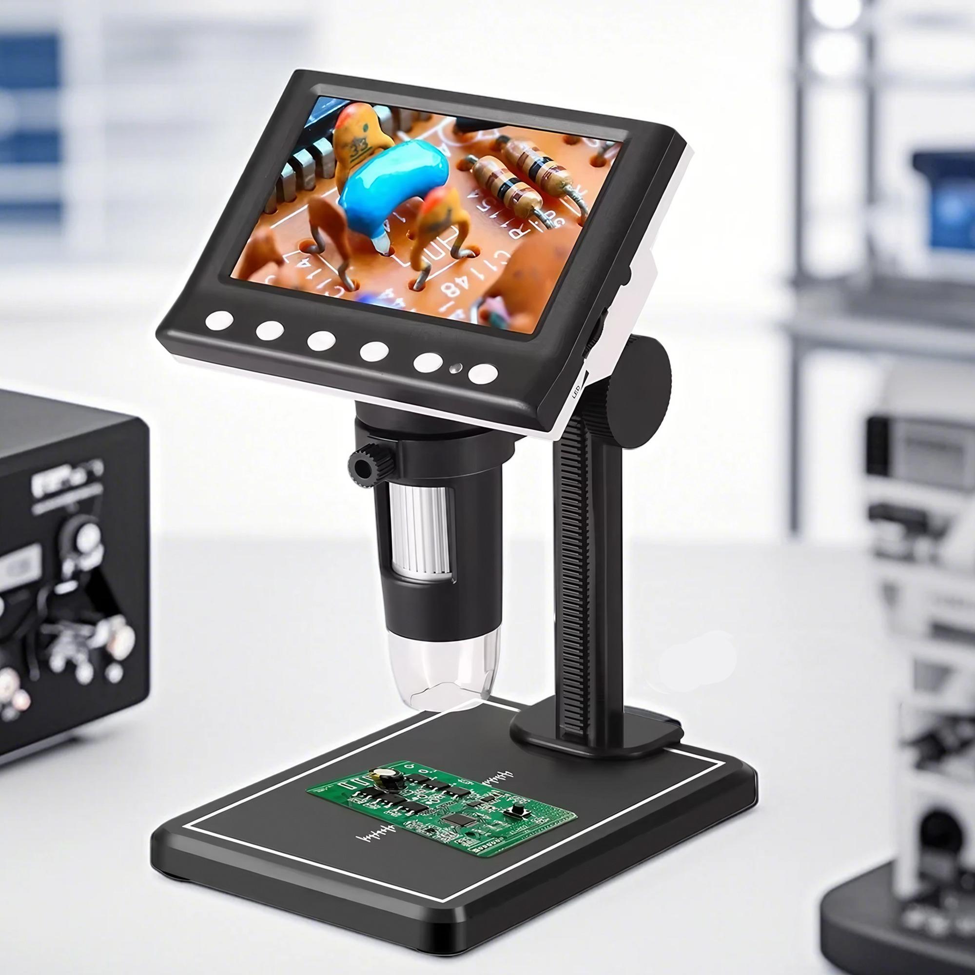 1000X Wireless Digital Microscope 8 LED Lights Portable Handheld Microscope Camera with 32GB Card Compatible Android iOS for Circuit Board Repair Metal Detection Inspection Research Diagnosis Kit