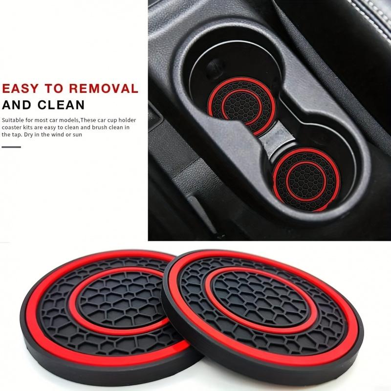 2-Pack advanced central controller | Anti-slip and dustproof, red and black color matching design-perfect protection for automobile interior.